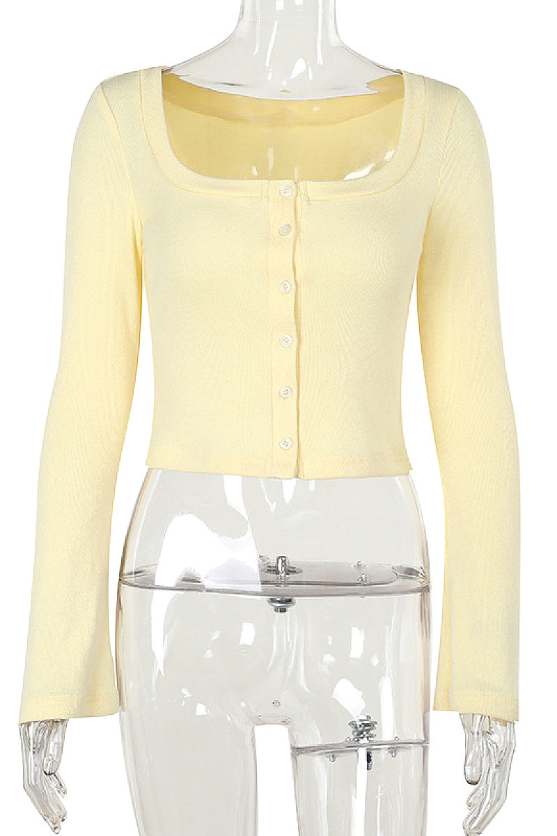 Gaeun Butter-Yellow Cardigan