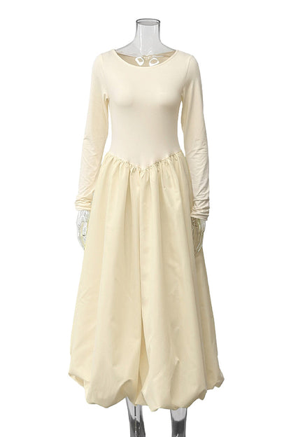 Mina Cream Knit Maxi Dress