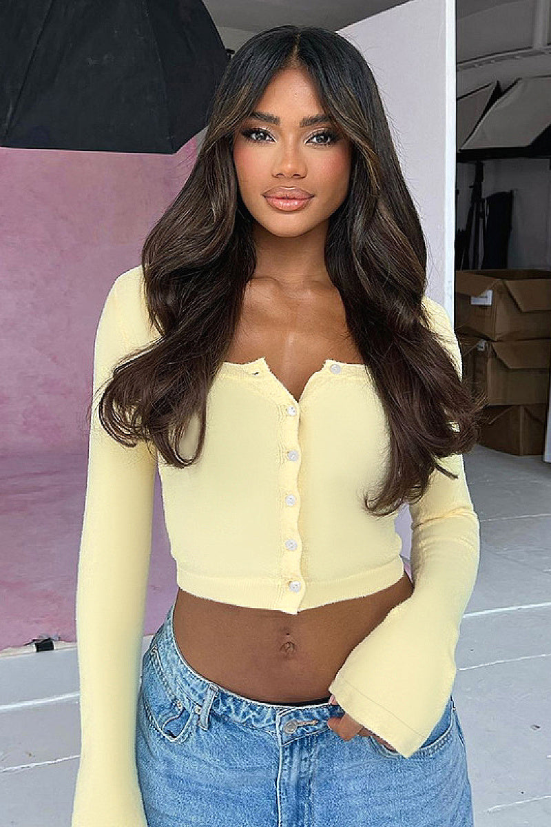 Gaeun Butter-Yellow Cardigan
