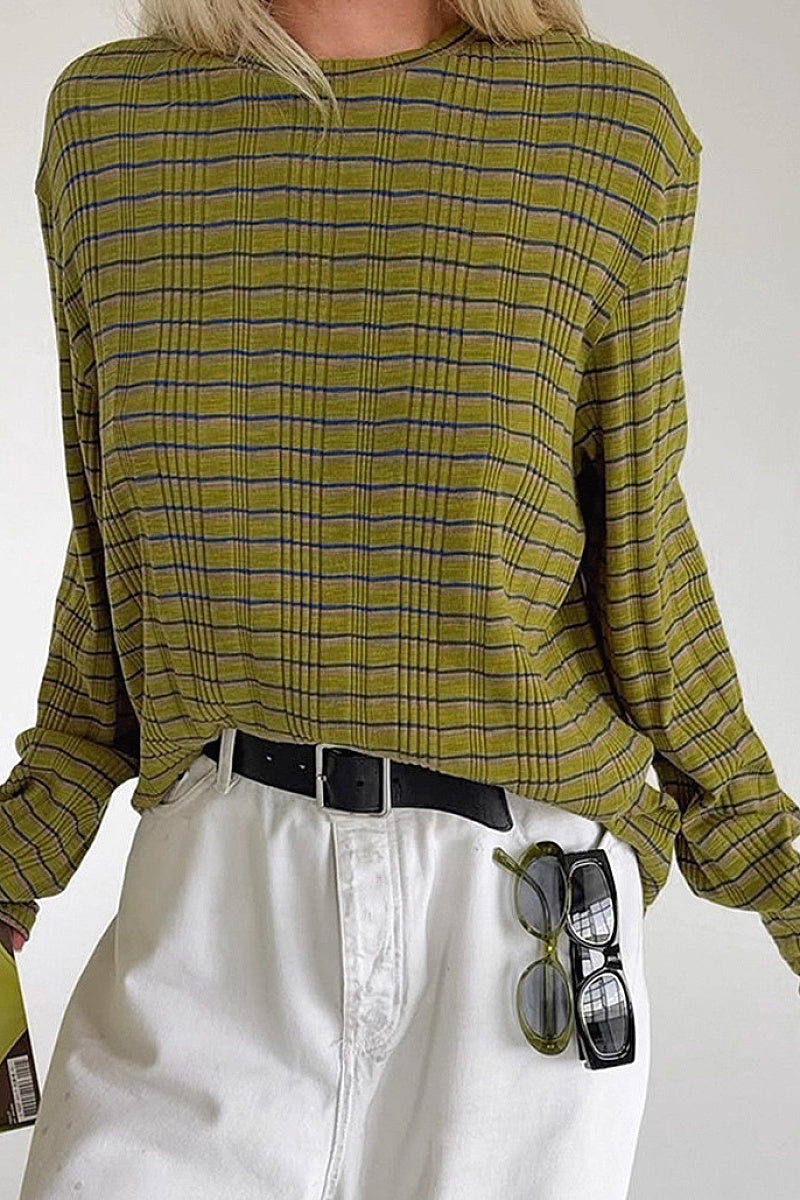 Byeol Striped Knit Long-Sleeve Top
