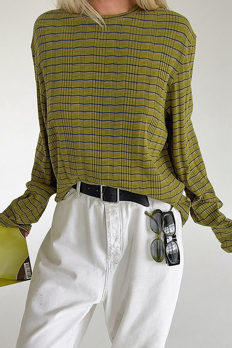 Byeol Striped Knit Long-Sleeve Top