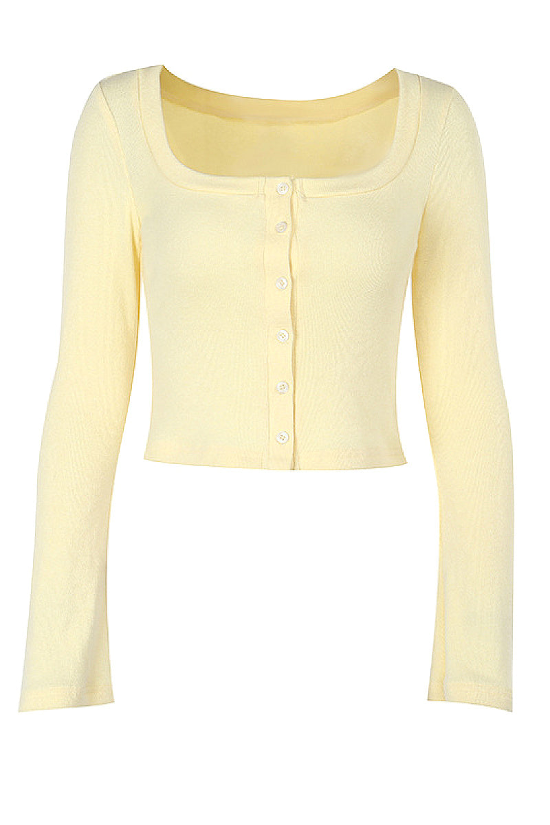 Gaeun Butter-Yellow Cardigan