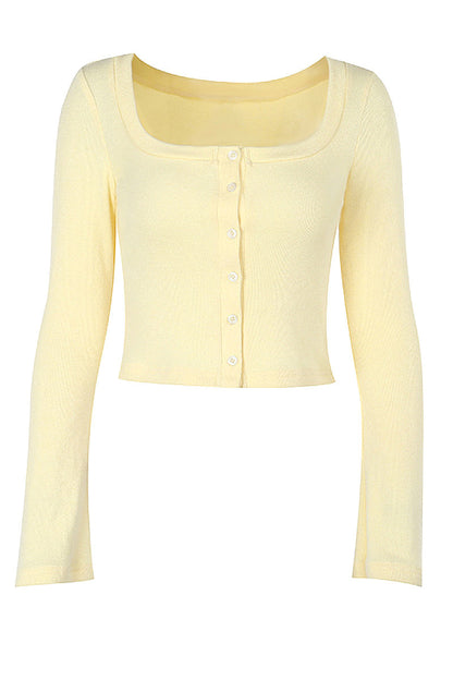 Gaeun Butter-Yellow Cardigan