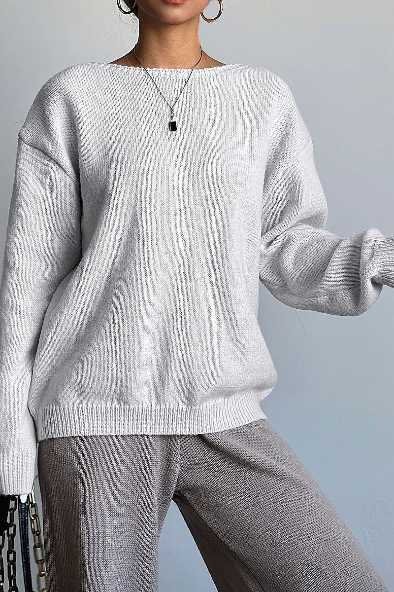 Eunha Gray Bow-Back Sweater