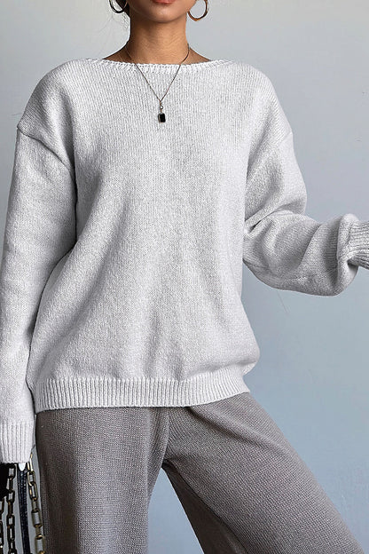 Eunha Gray Bow-Back Sweater