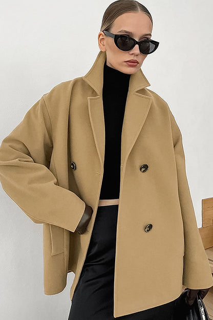 Areum Camel Woolen Short Coat