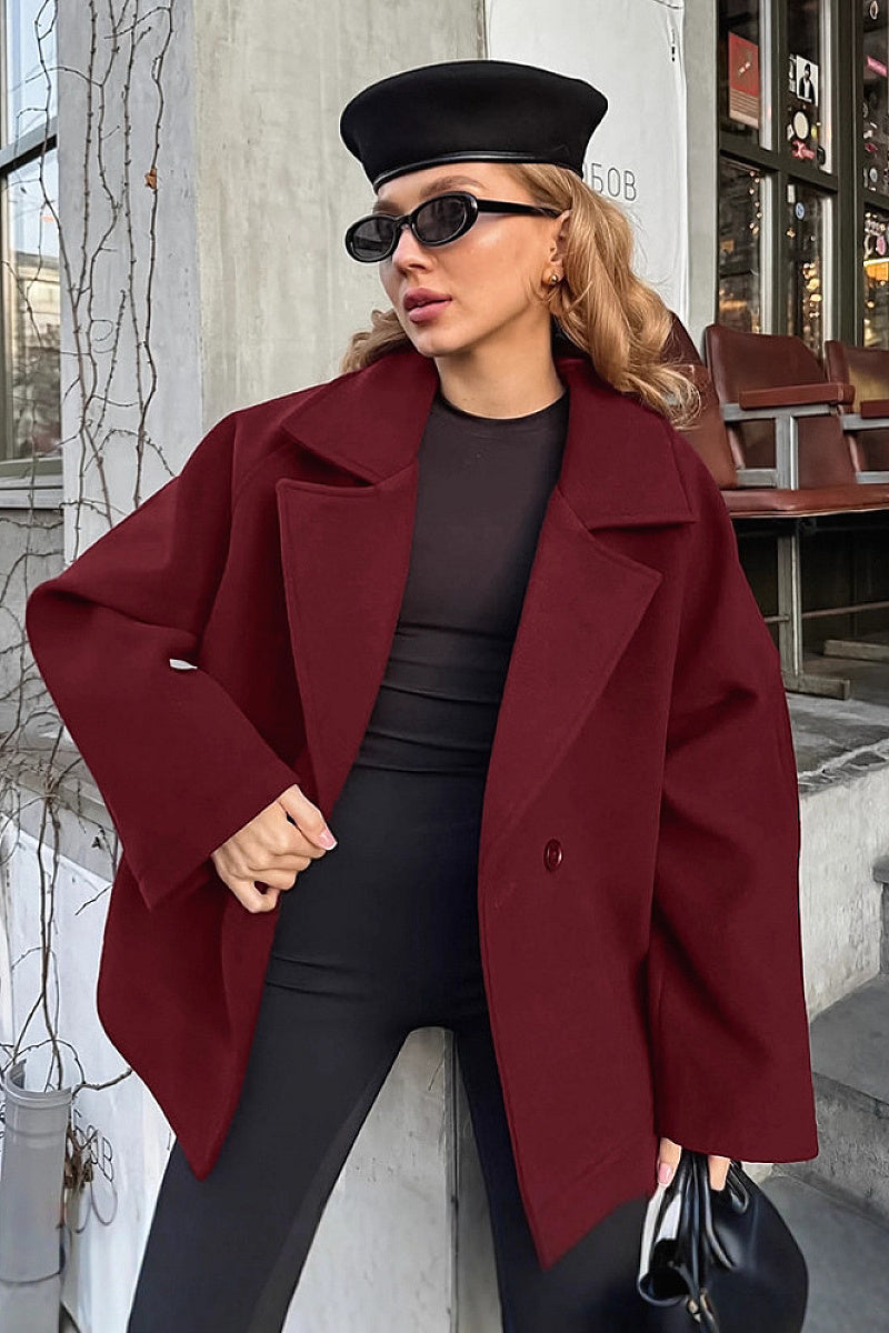 Yumi Chocolate Belted Wrap Coat