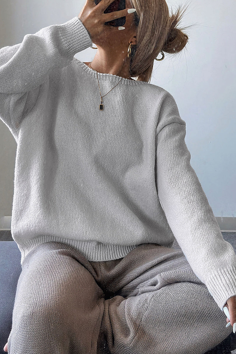 Eunha Gray Bow-Back Sweater