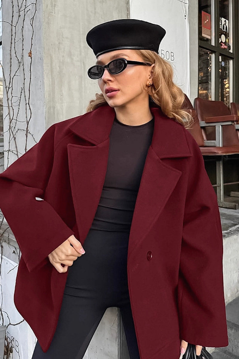 Yumi Chocolate Belted Wrap Coat