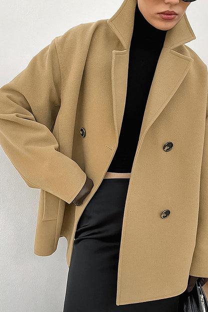 Areum Camel Woolen Short Coat