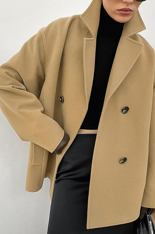 Areum Camel Woolen Short Coat