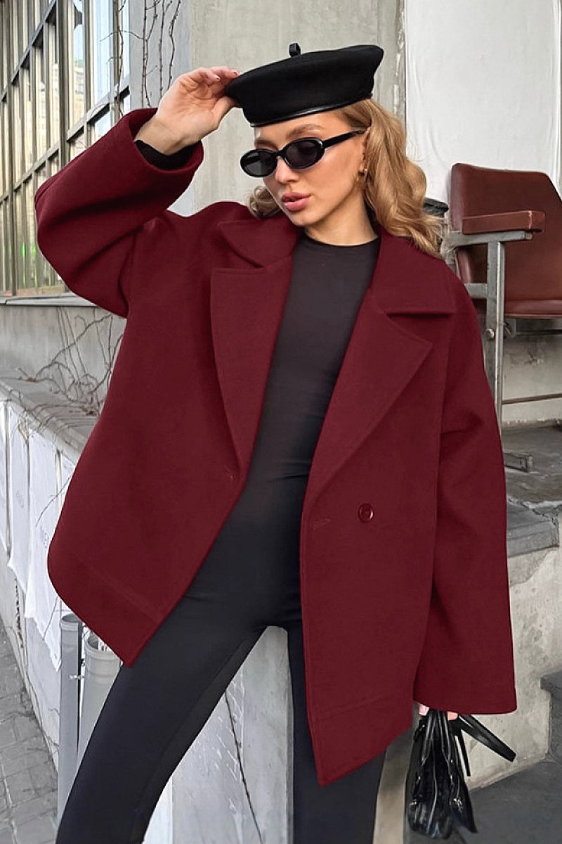 Yumi Chocolate Belted Wrap Coat