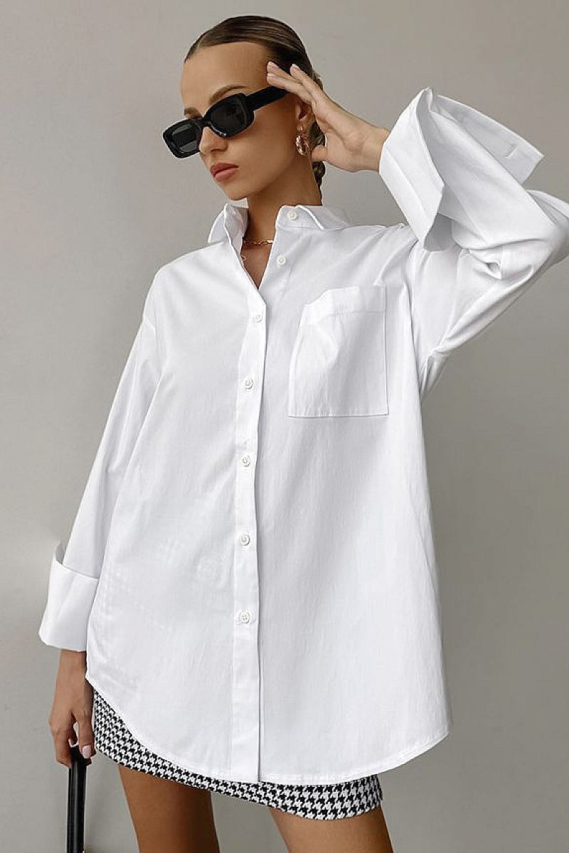 Yeri White Oversized Shirt