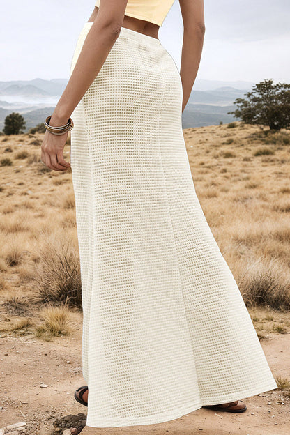 Bomi Cream Knit Maxi Skirt